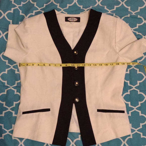 90's Kate McNaughton Petite linen look jacket (14) - Picture 5 of 6